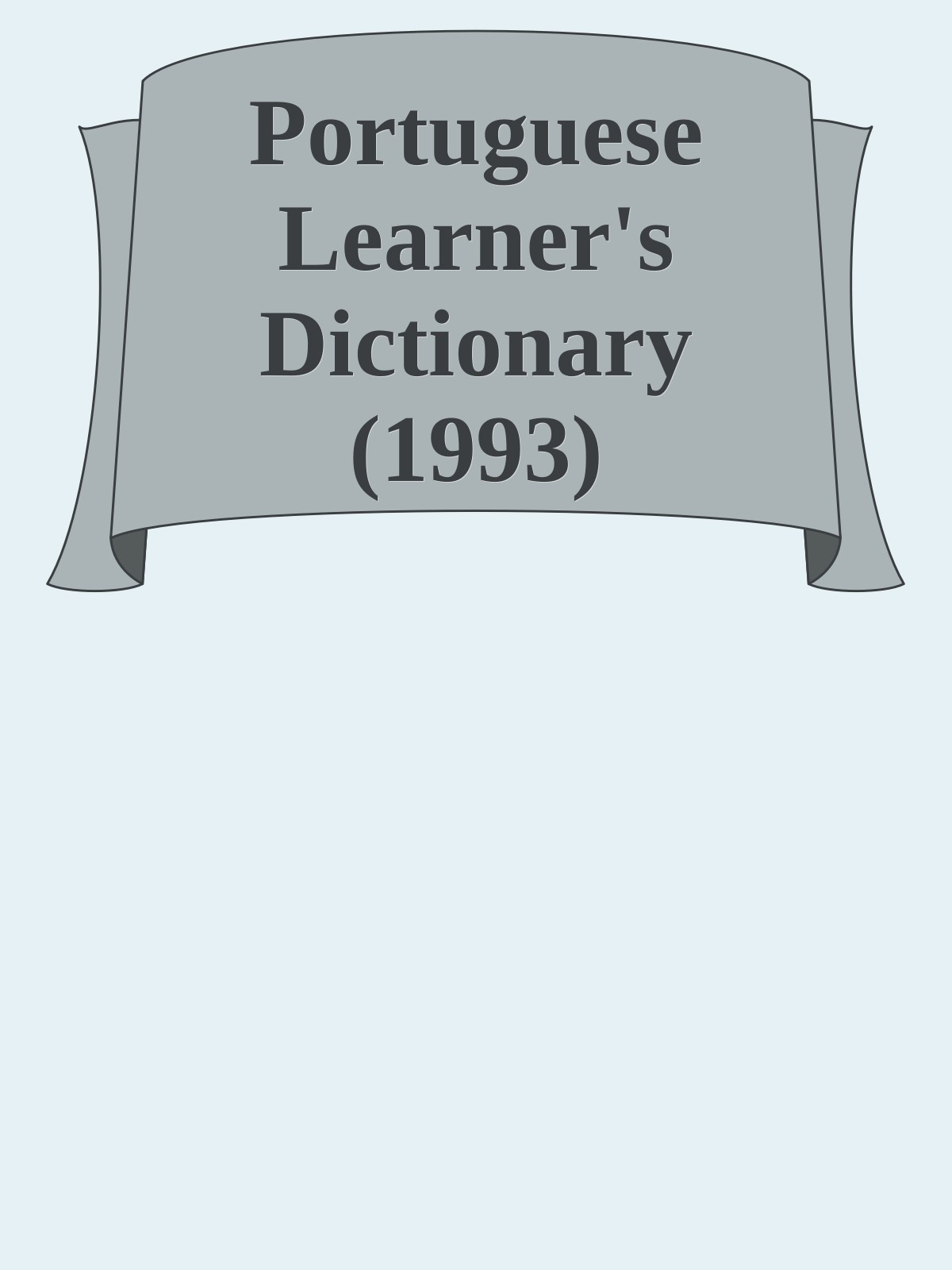 Portuguese Learner's Dictionary (1993)