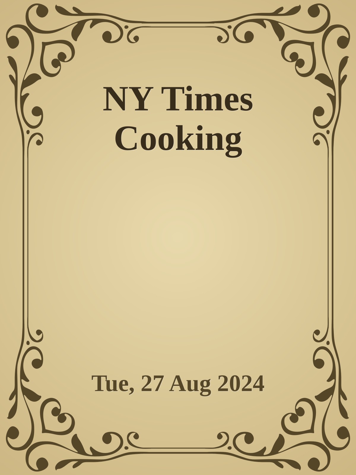 NY Times Cooking [Tue, 27 Aug 2024]