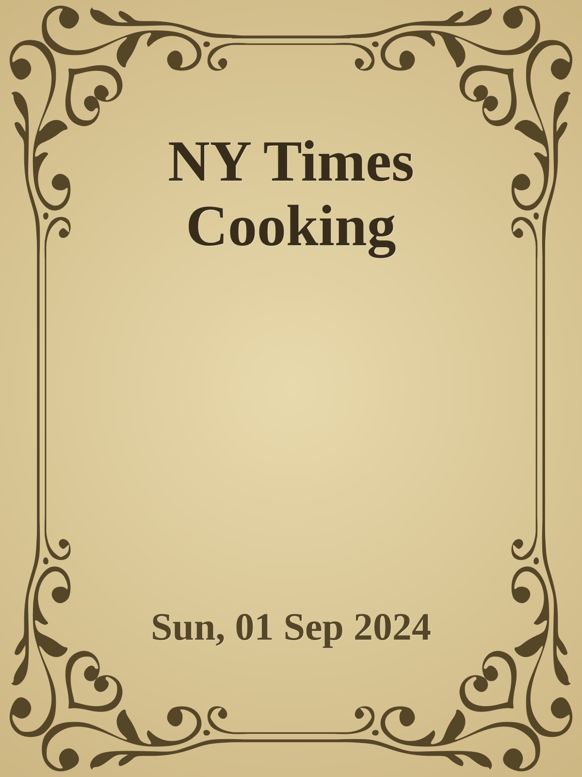 NY Times Cooking [Sun, 01 Sep 2024]