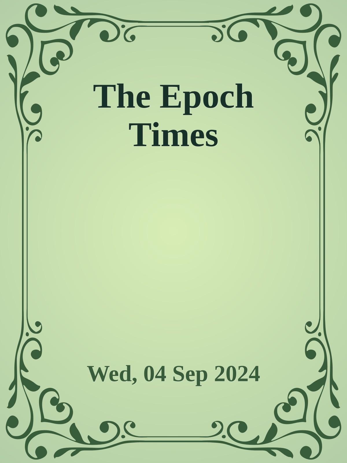 The Epoch Times [Wed, 04 Sep 2024]