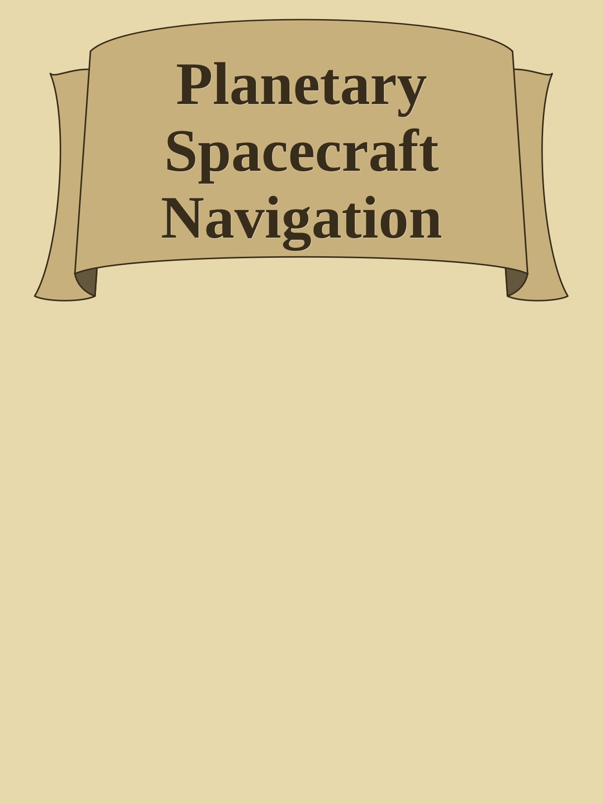 Planetary Spacecraft Navigation
