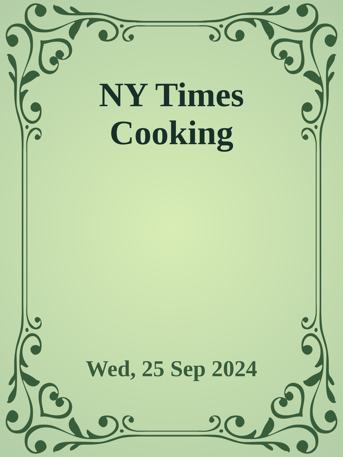 NY Times Cooking [Wed, 25 Sep 2024]