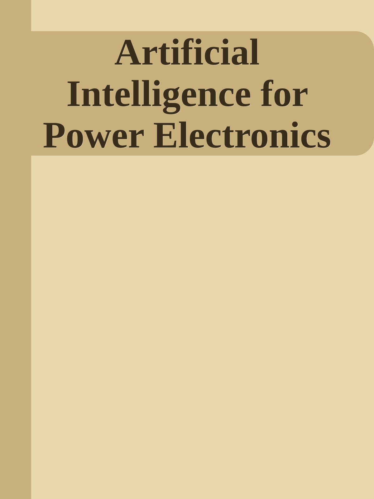 Artificial Intelligence for Power Electronics