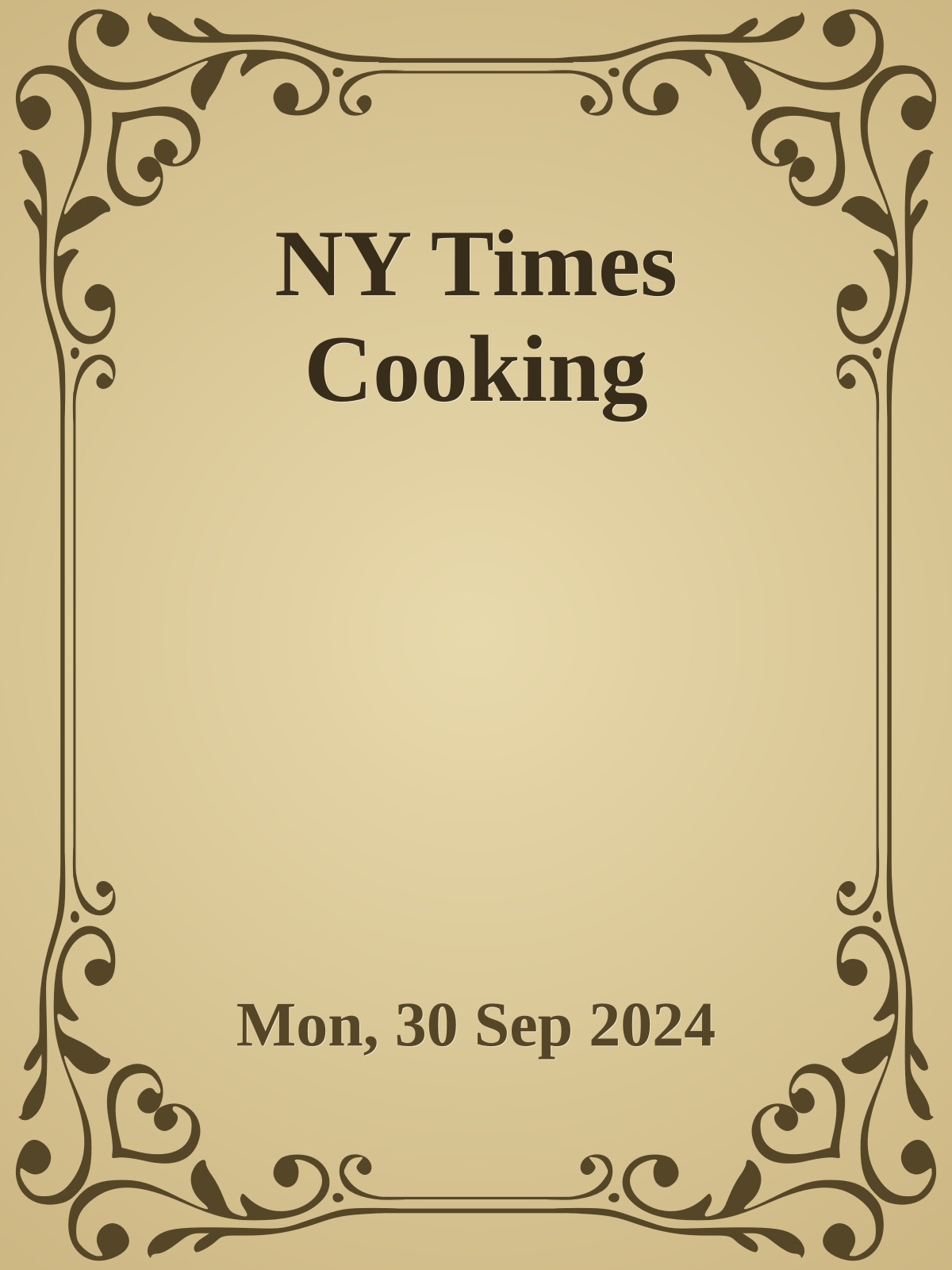 NY Times Cooking [Mon, 30 Sep 2024]