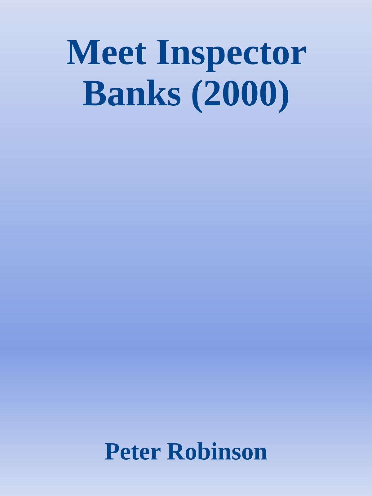 Meet Inspector Banks (2000)