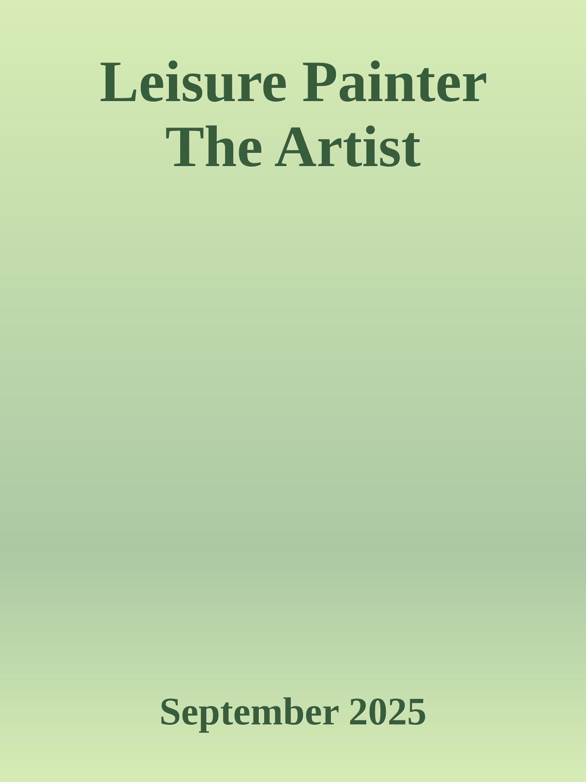 Leisure Painter The Artist