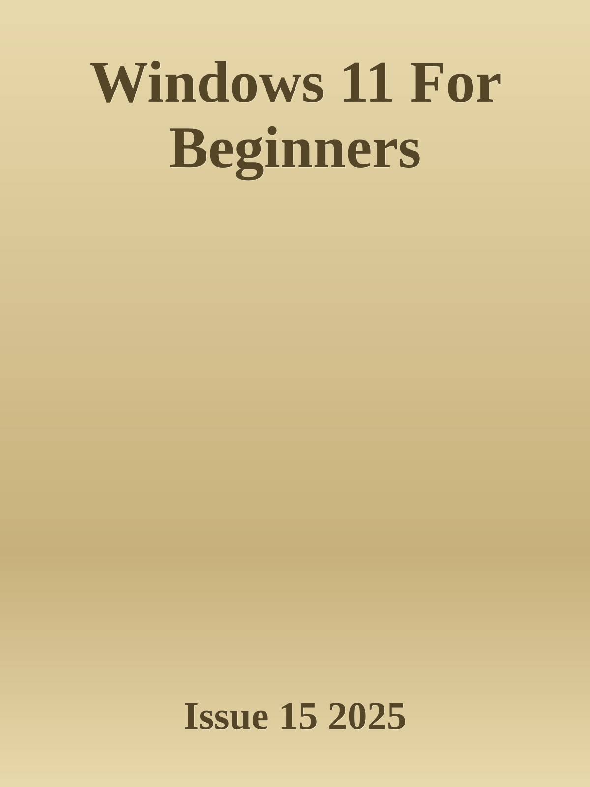 Windows 11 For Beginners