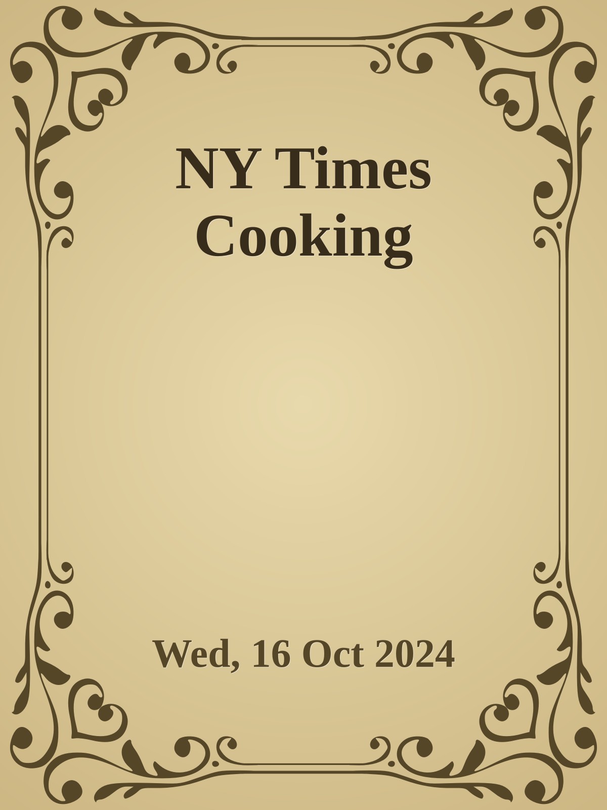 NY Times Cooking [Wed, 16 Oct 2024]