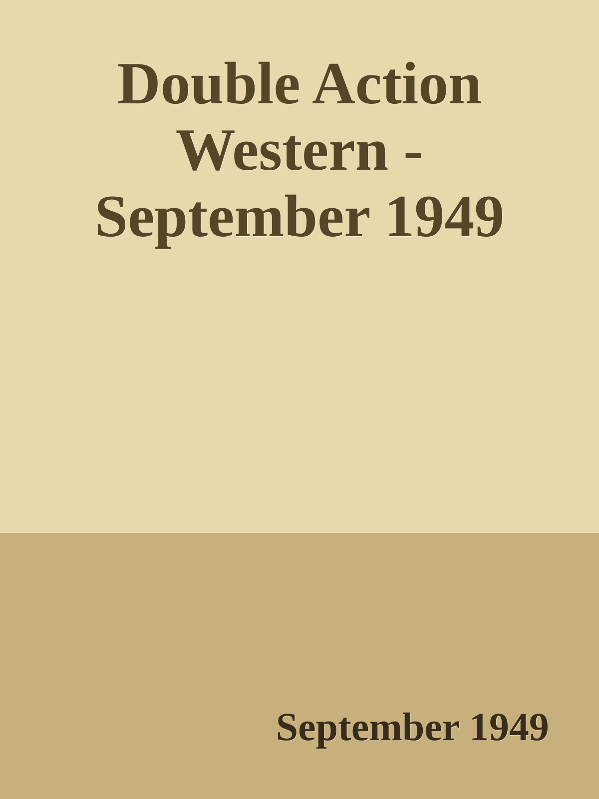 Double Action Western - September 1949