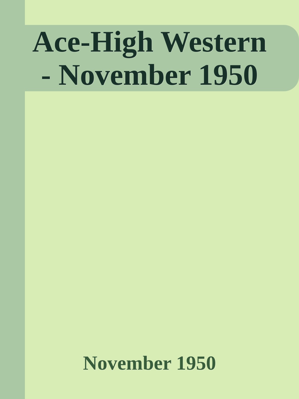 Ace-High Western - November 1950