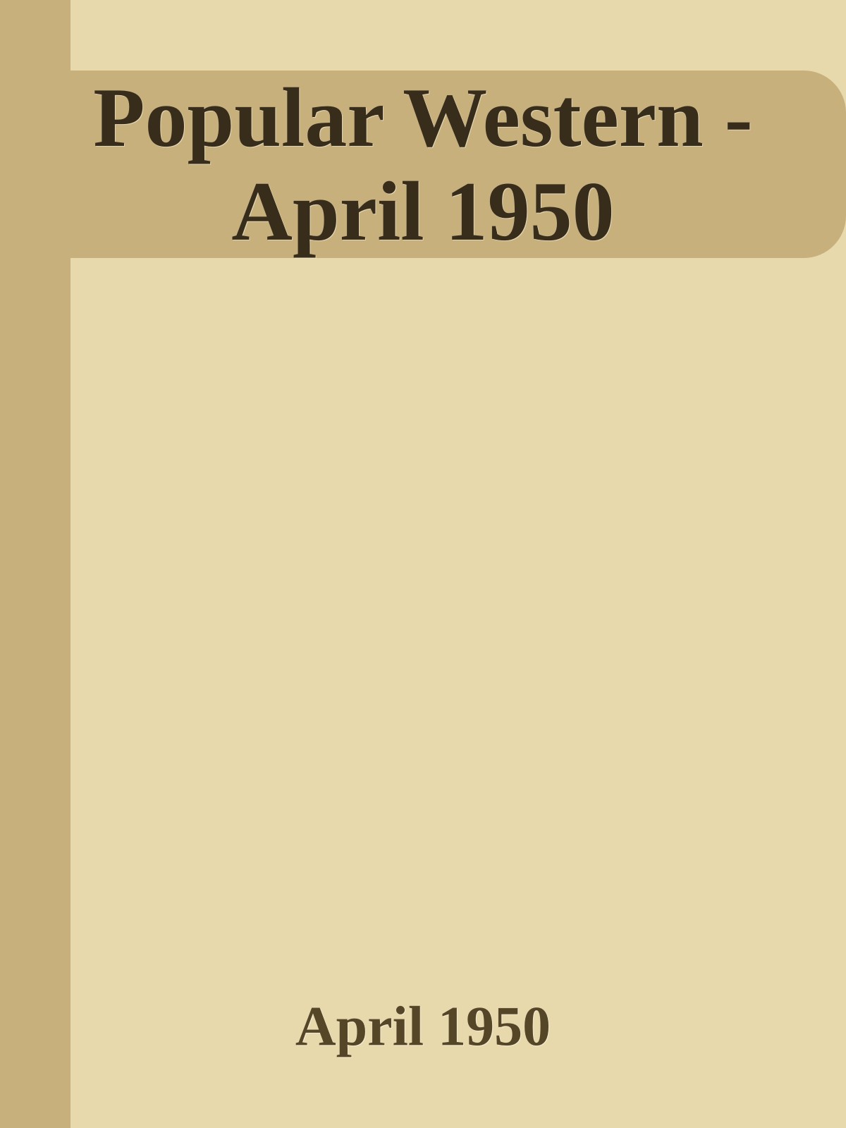 Popular Western - April 1950