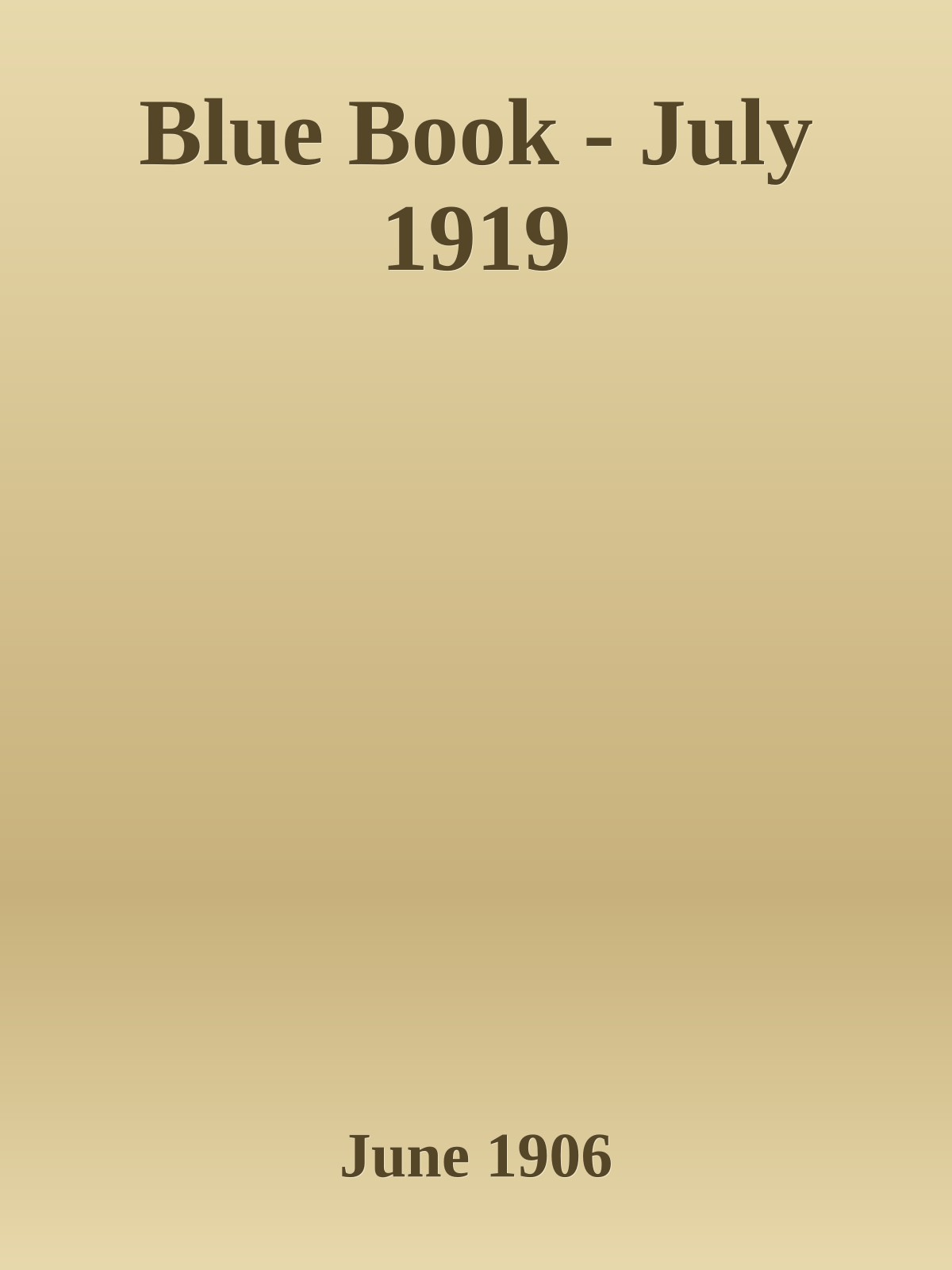 Blue Book - July 1919