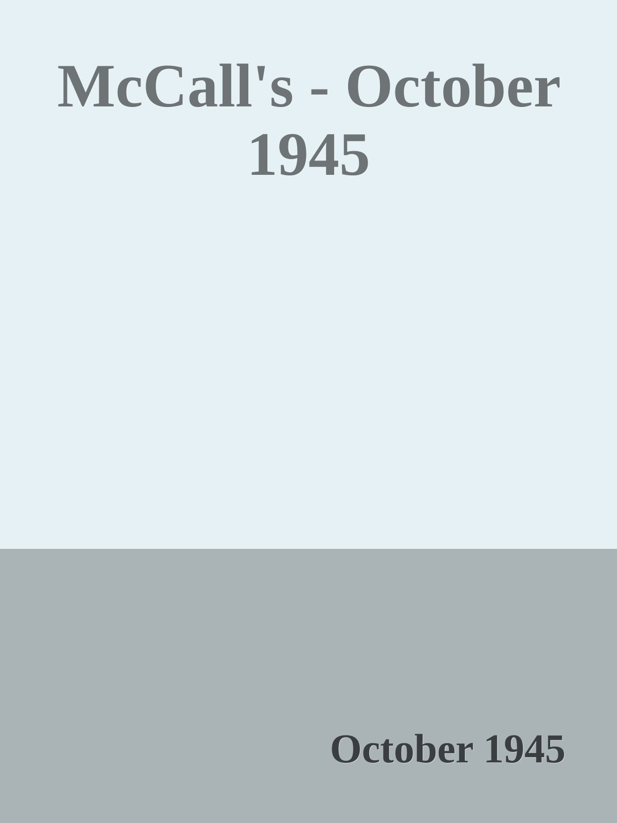 McCall's - October 1945