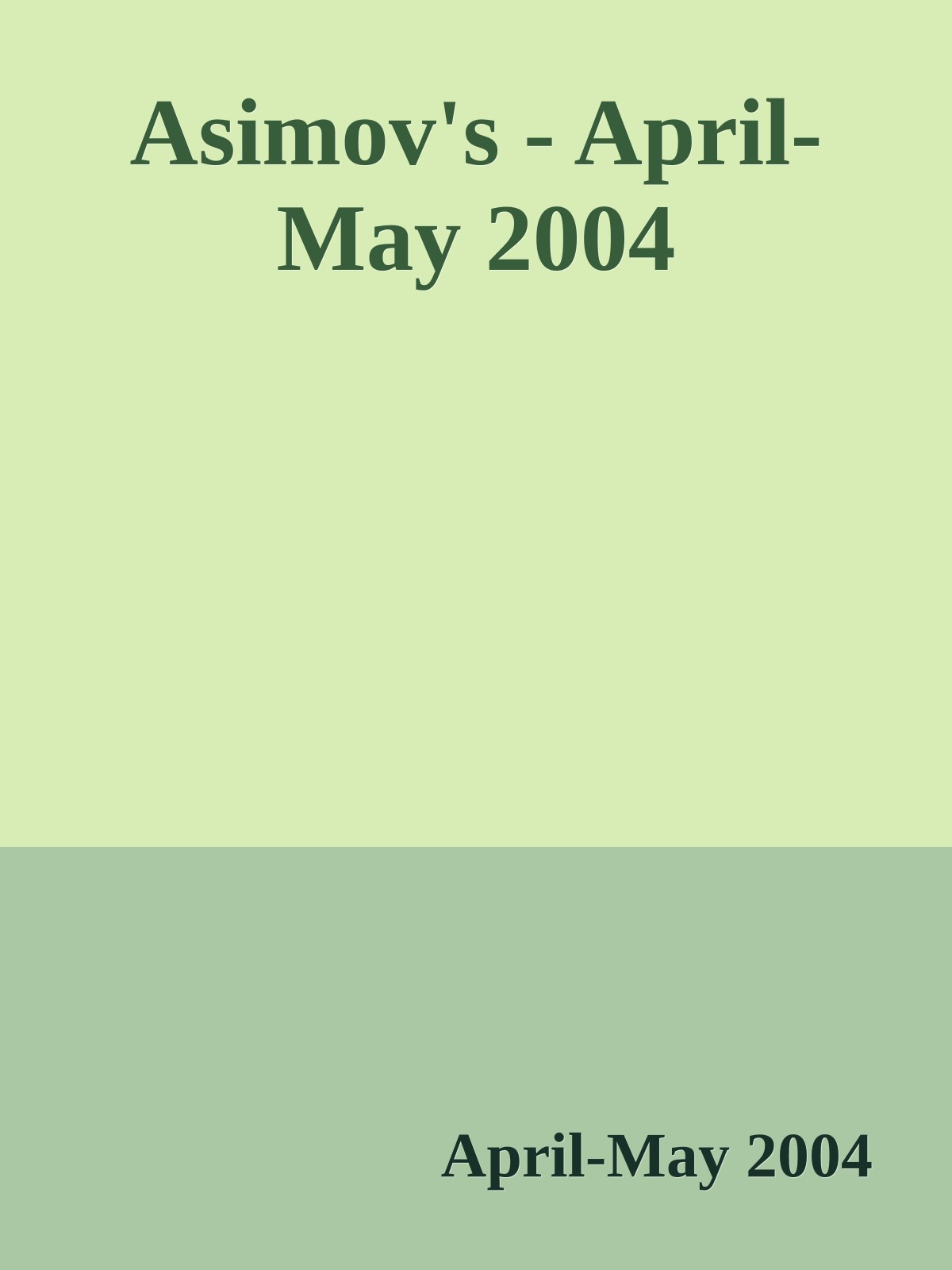 Asimov's - April-May 2004