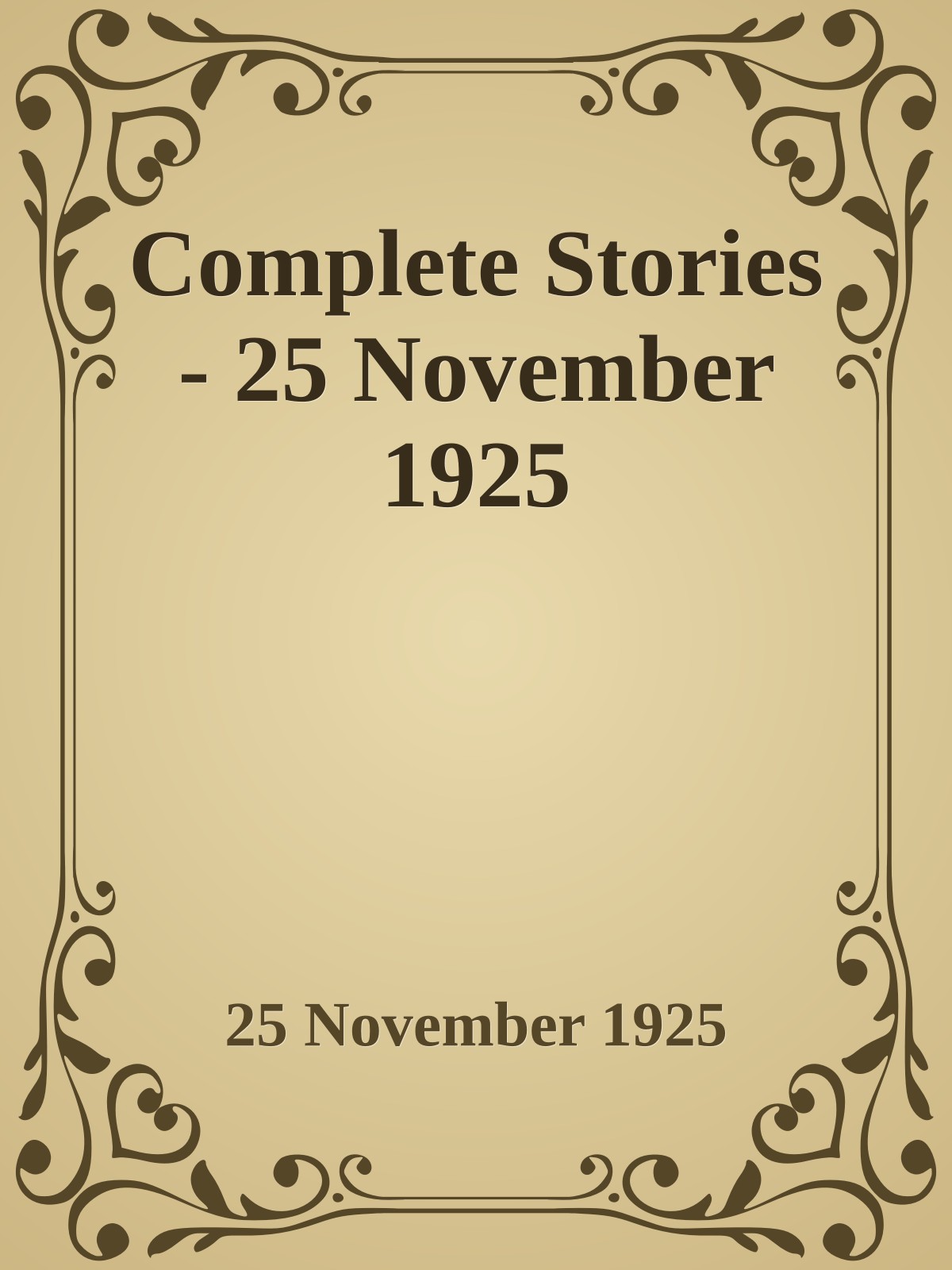 Complete Stories - 25 November 1925