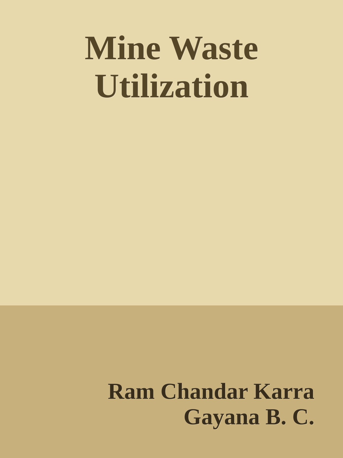 Mine Waste Utilization