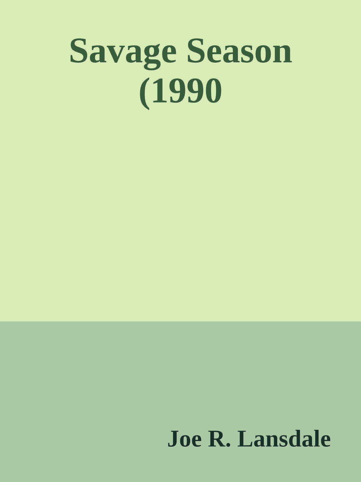 Savage Season (1990