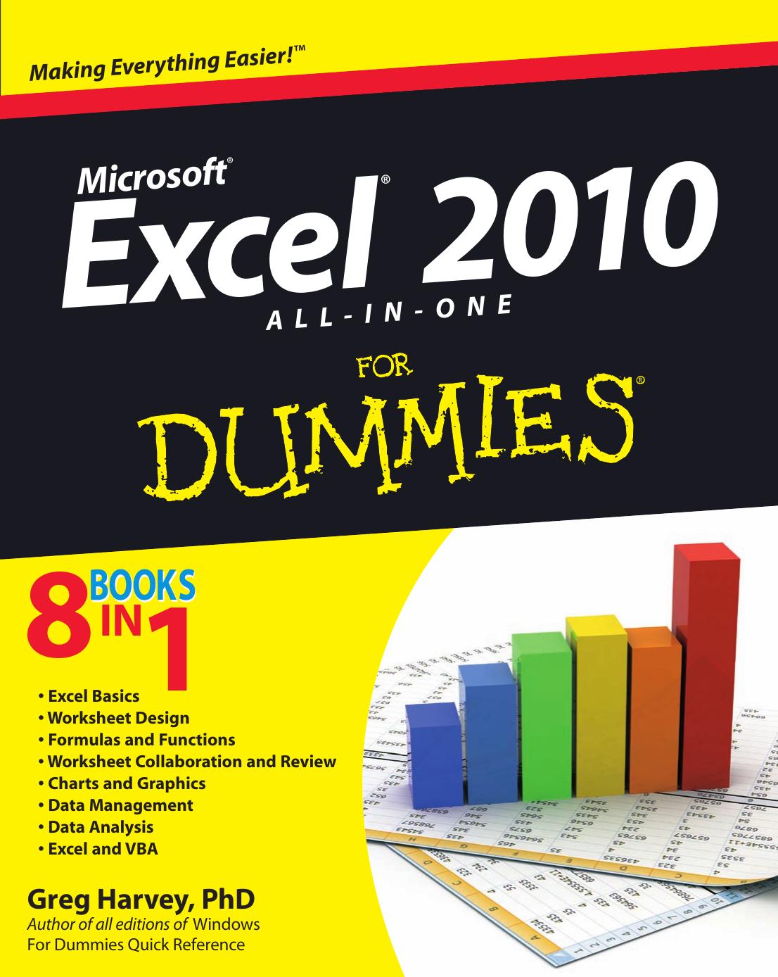 Excel 2010 All-in-One For Dummies.