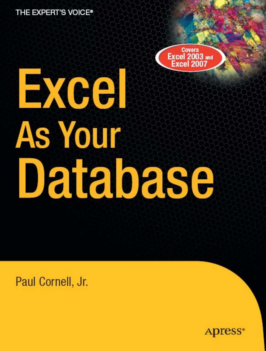 Excel as Your Database