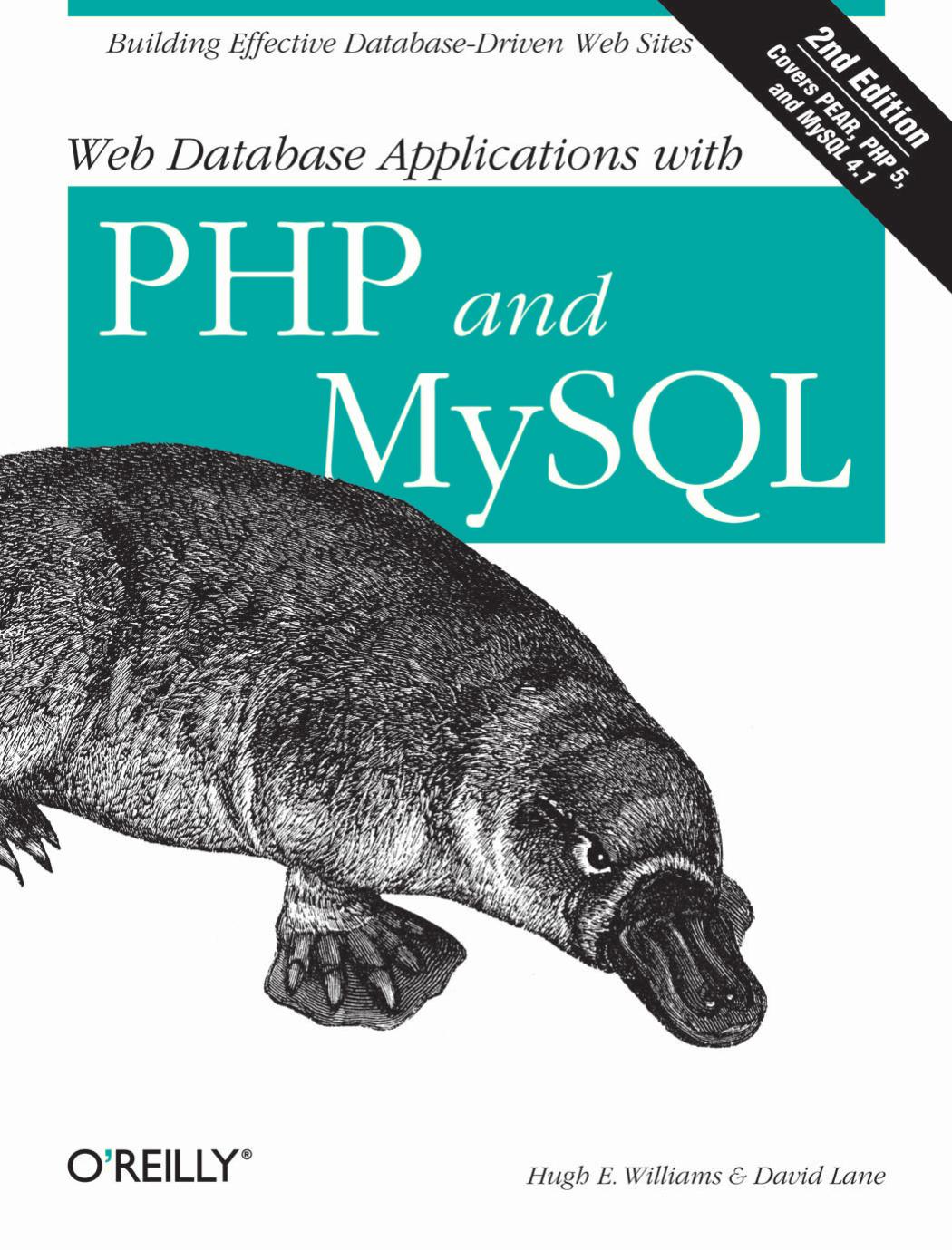 Web Database Applications with PHP and MySQL