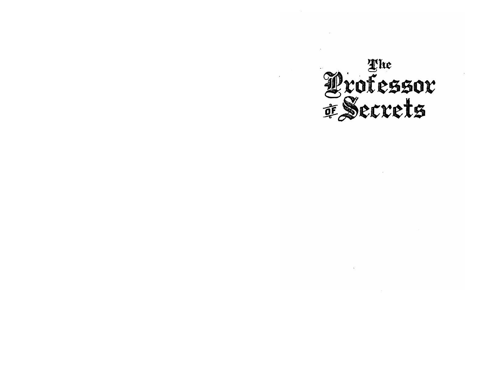 The Professor of Secrets