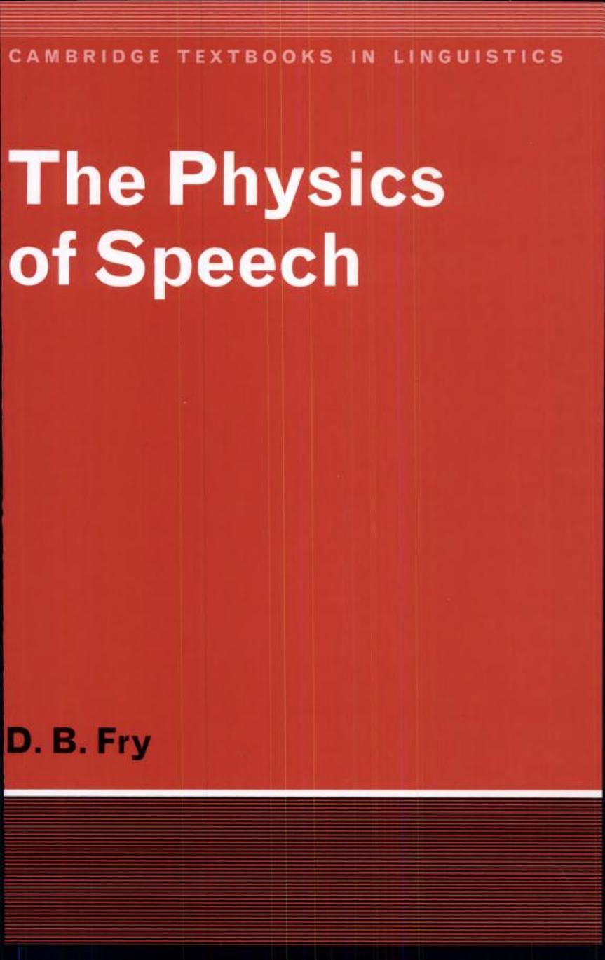 The Physics of Speech