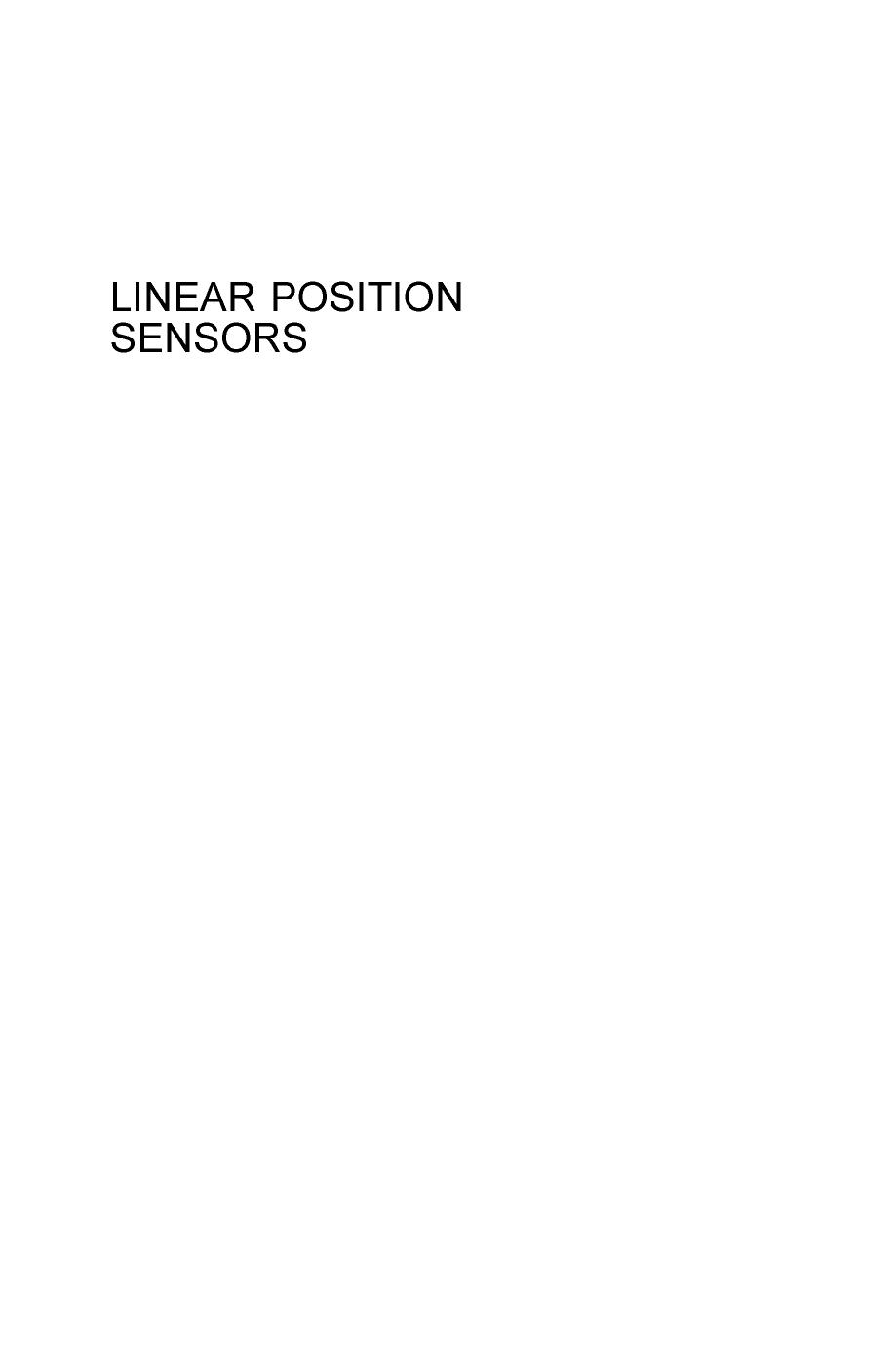 "Frontmatter". In: Linear Position Sensors