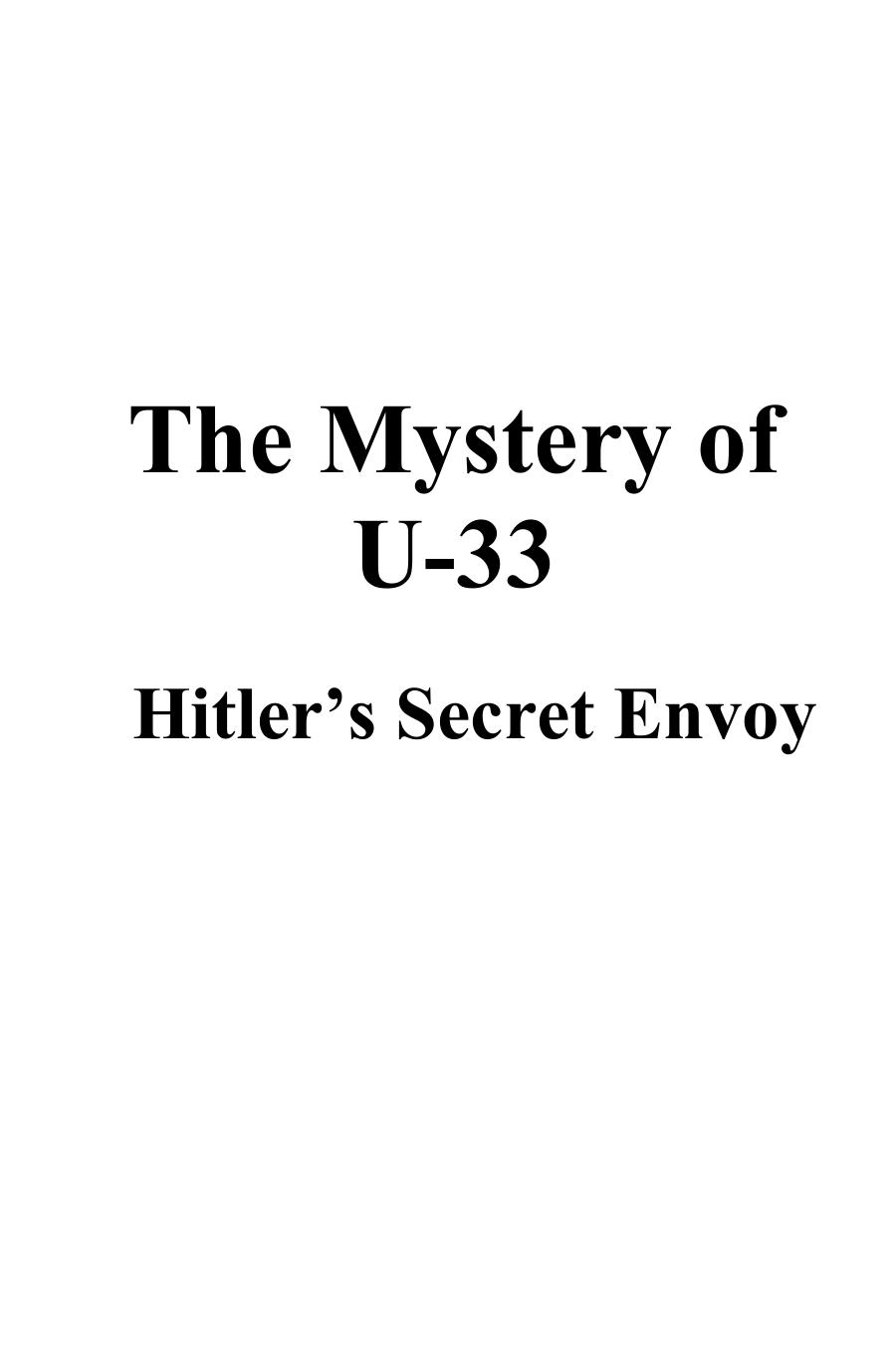 The Mystery of U-33